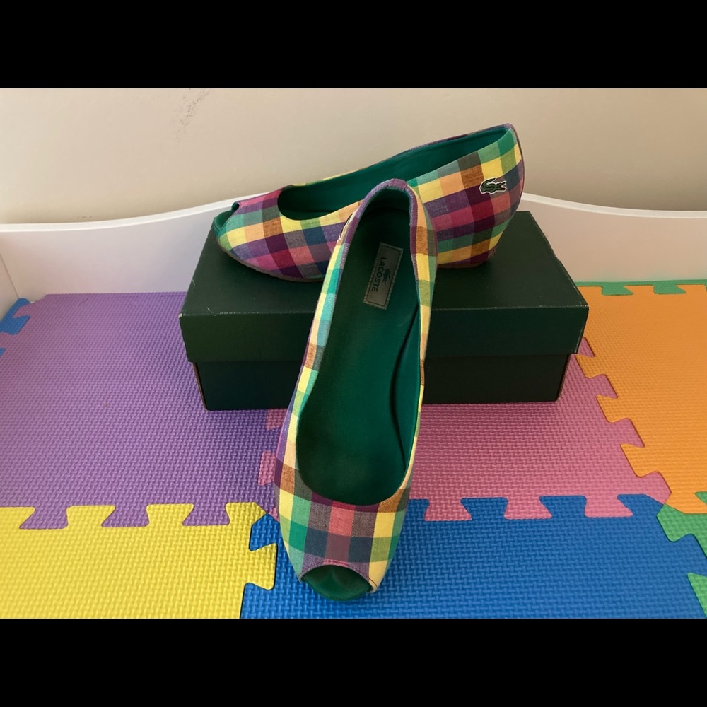 Lacoste wedges size 9